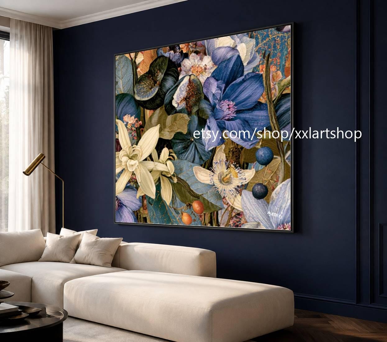XXLART Landschaftswandbild von Vera Medici, Acryl, handbemalt, auf Keilrahmen, gerollt oder gerahmt (di33) – Bild 8
