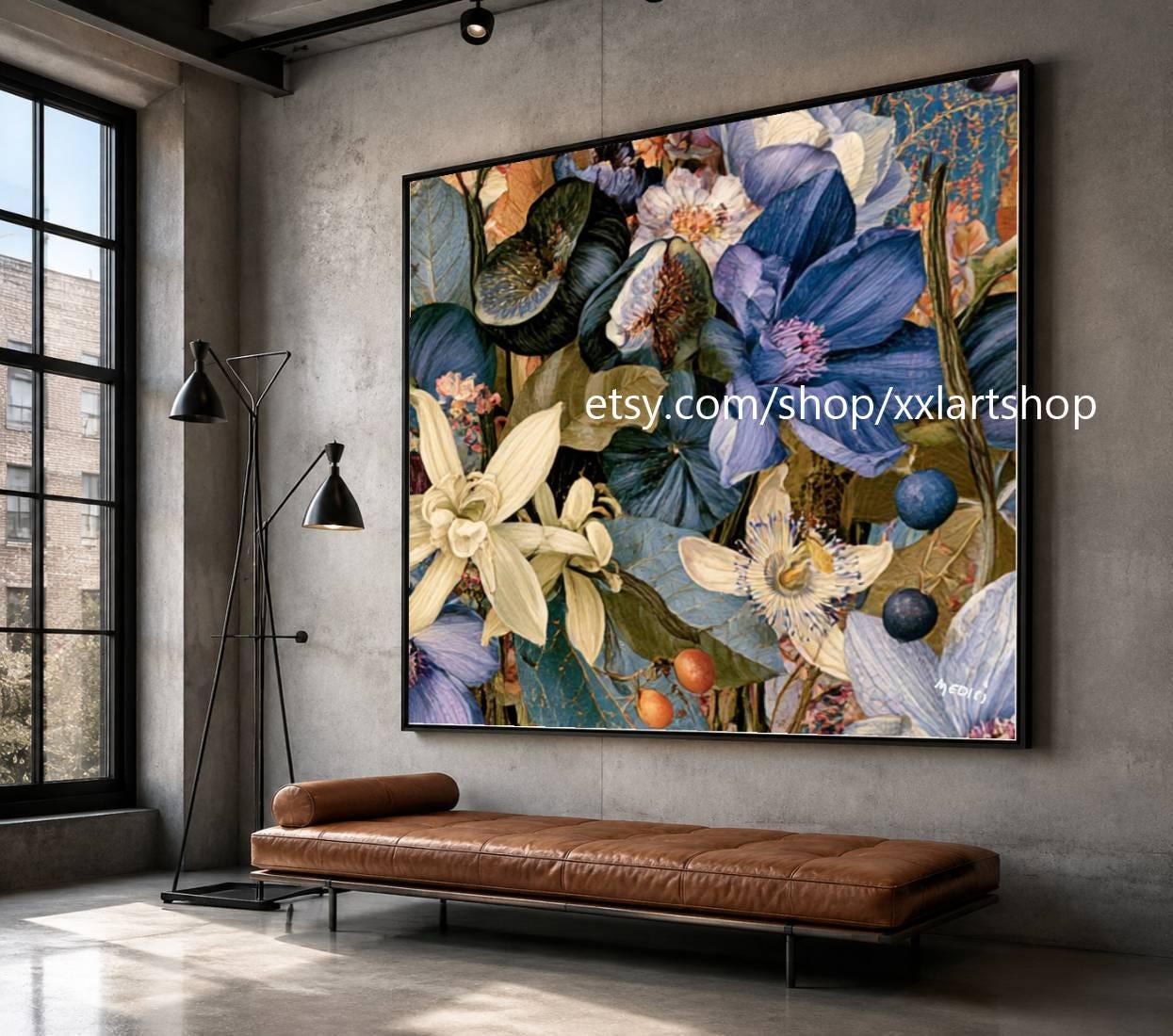 XXLART Landschaftswandbild von Vera Medici, Acryl, handbemalt, auf Keilrahmen, gerollt oder gerahmt (di33) – Bild 6