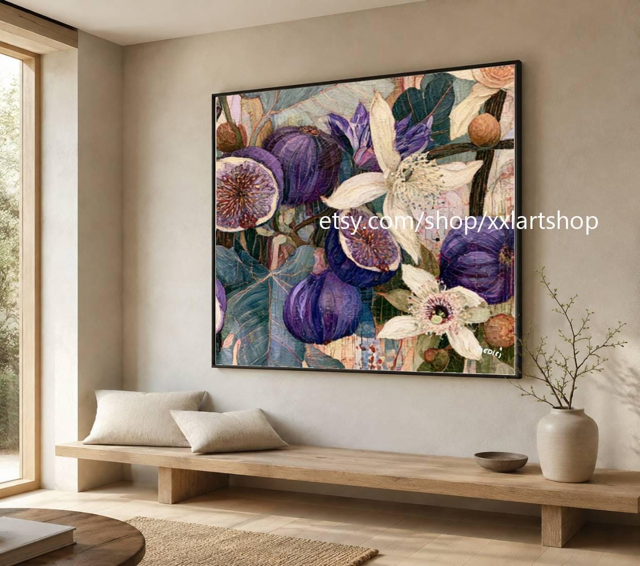 XXLART Landschaftswandbild von Vera Medici, Acryl, handbemalt, auf Keilrahmen, gerollt oder gerahmt, di34 – Bild 7