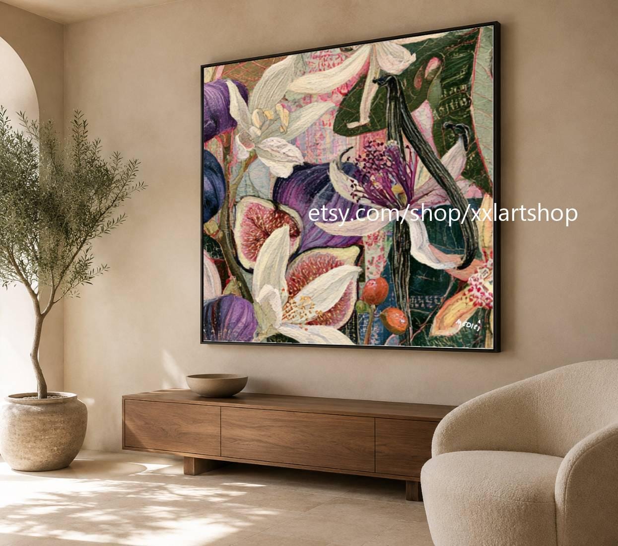 XXLART Landschaftswandbild von Vera Medici, Acryl, handbemalt, auf Keilrahmen, gerollt oder gerahmt, di36 – Bild 6