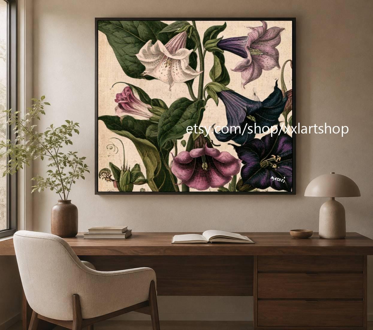 XXLART Landschaftswandbild von Vera Medici, Acryl, handbemalt, auf Keilrahmen, gerollt oder gerahmt, di14 – Bild 9
