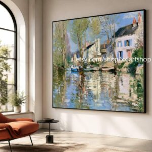 XXLART Landschaftswandbild von Vera Medici, Acryl, handbemalt, auf Keilrahmen, gerollt oder gerahmt, di19