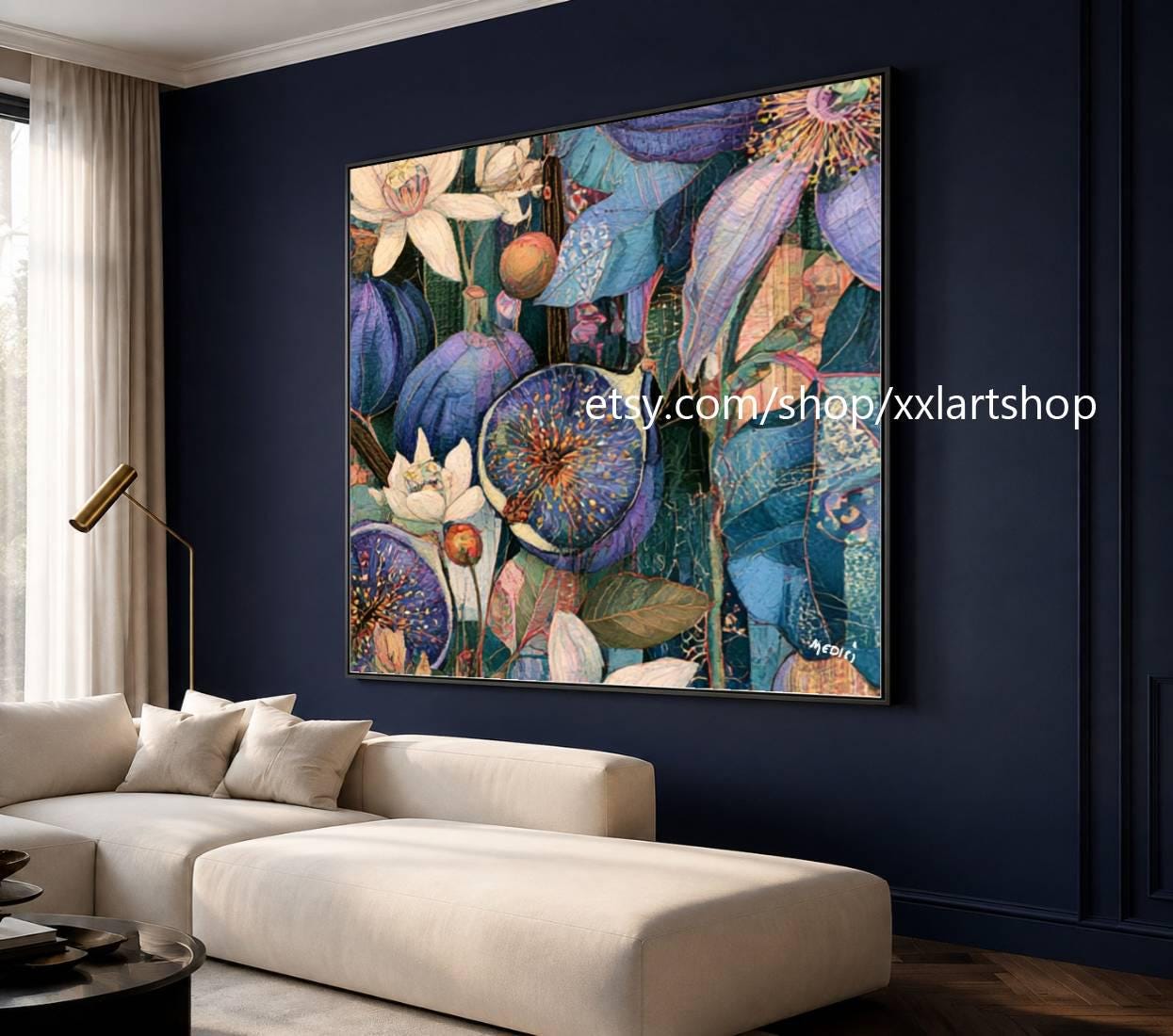 XXLART Landschaftswandbild von Vera Medici, Acryl, handbemalt, auf Keilrahmen, gerollt oder gerahmt, di29 – Bild 10