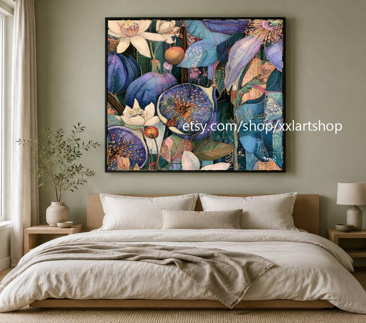 XXLART Landschaftswandbild von Vera Medici, Acryl, handbemalt, auf Keilrahmen, gerollt oder gerahmt, di29 – Bild 8
