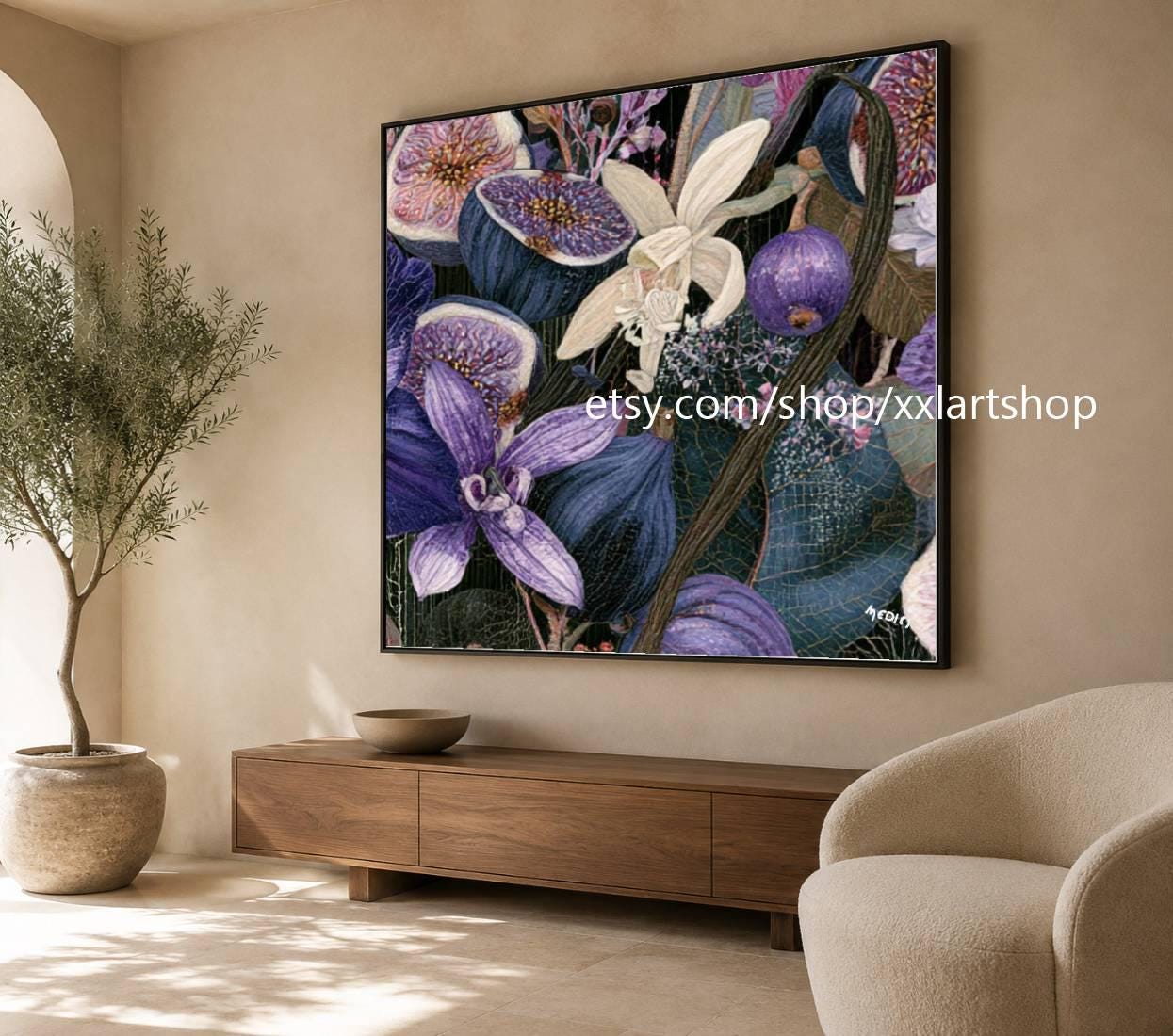 XXLART Landschaftswandbild von Vera Medici, Acryl, handbemalt, auf Keilrahmen, gerollt oder gerahmt, di32 – Bild 6