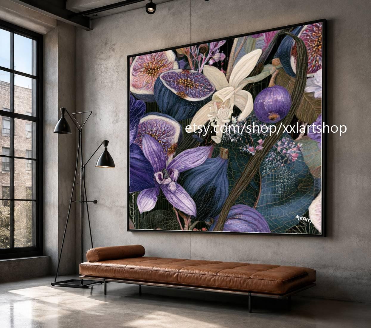 XXLART Landschaftswandbild von Vera Medici, Acryl, handbemalt, auf Keilrahmen, gerollt oder gerahmt, di32 – Bild 7
