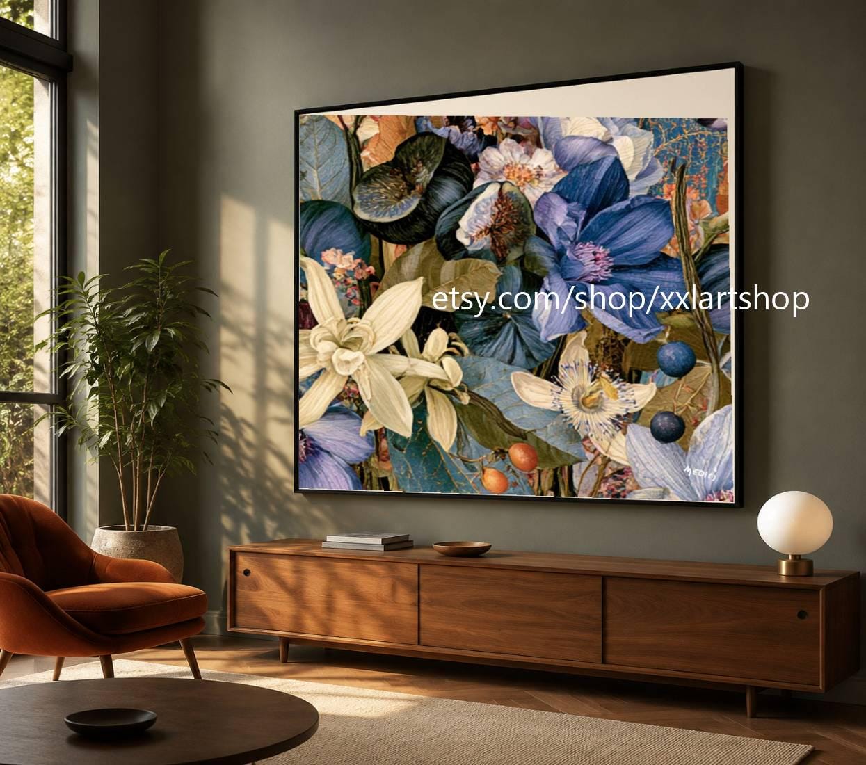 XXLART Landschaftswandbild von Vera Medici, Acryl, handbemalt, auf Keilrahmen, gerollt oder gerahmt (di33) – Bild 10