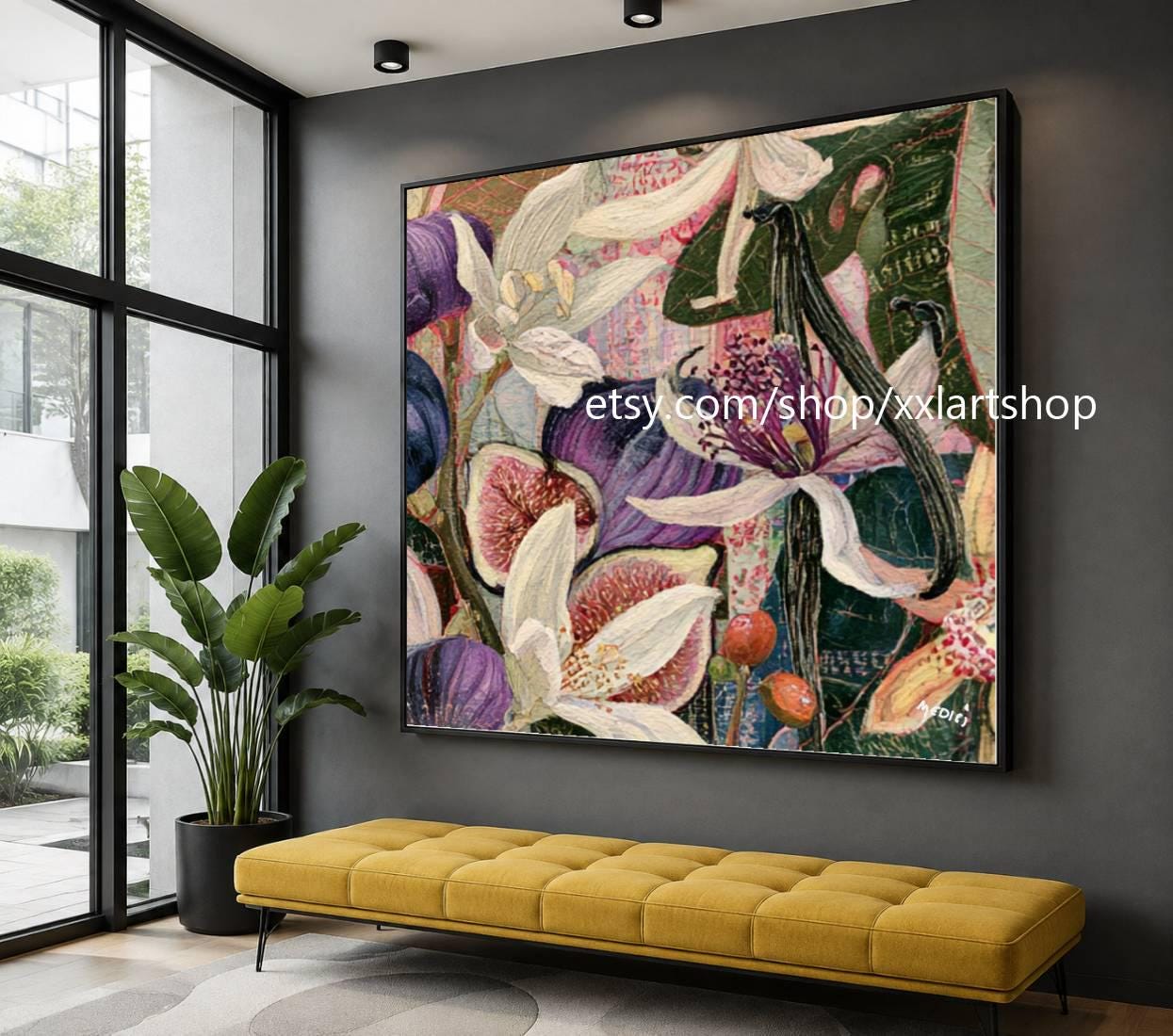 XXLART Landschaftswandbild von Vera Medici, Acryl, handbemalt, auf Keilrahmen, gerollt oder gerahmt, di36 – Bild 5