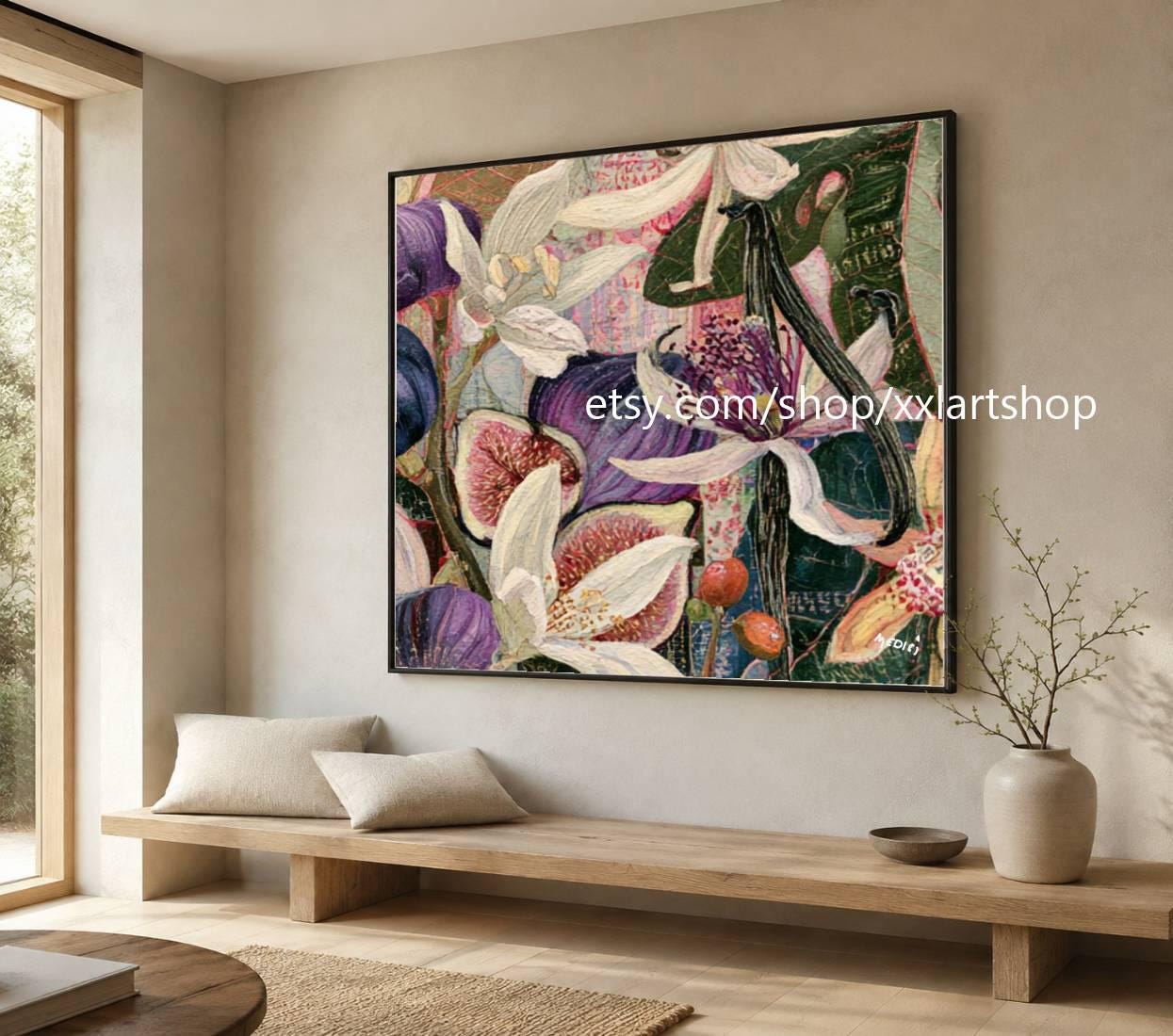 XXLART Landschaftswandbild von Vera Medici, Acryl, handbemalt, auf Keilrahmen, gerollt oder gerahmt, di36 – Bild 8