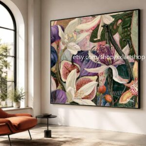 XXLART Landschaftswandbild von Vera Medici, Acryl, handbemalt, auf Keilrahmen, gerollt oder gerahmt, di36