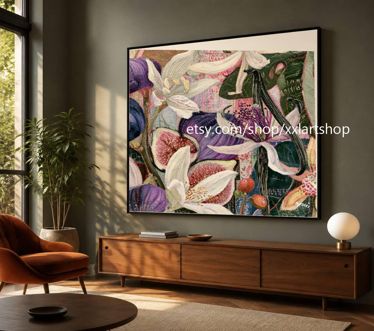 XXLART Landschaftswandbild von Vera Medici, Acryl, handbemalt, auf Keilrahmen, gerollt oder gerahmt, di36 – Bild 10