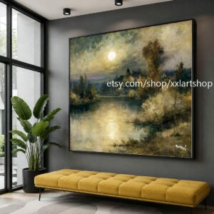 XXLART Landschaftswandbild von Vera Medici, Acryl, handbemalt, auf Keilrahmen, gerollt oder gerahmt, di40